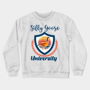 SILLY GOOSE UNIVERSITY TREND POPULAR RETRO MEME Crewneck Sweatshirt